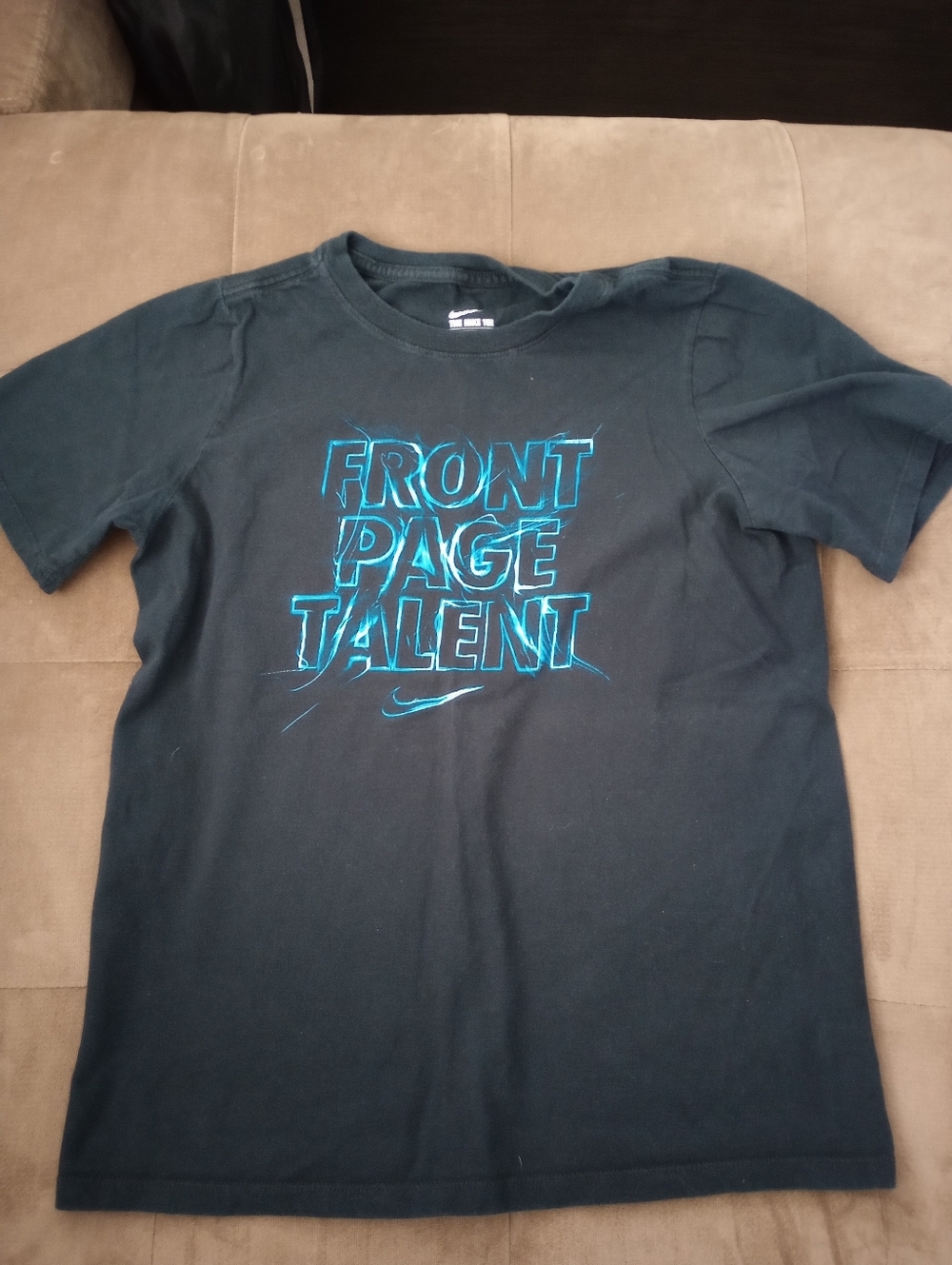 Kids Size - Black Nike Shirt W/ Blue Graphic